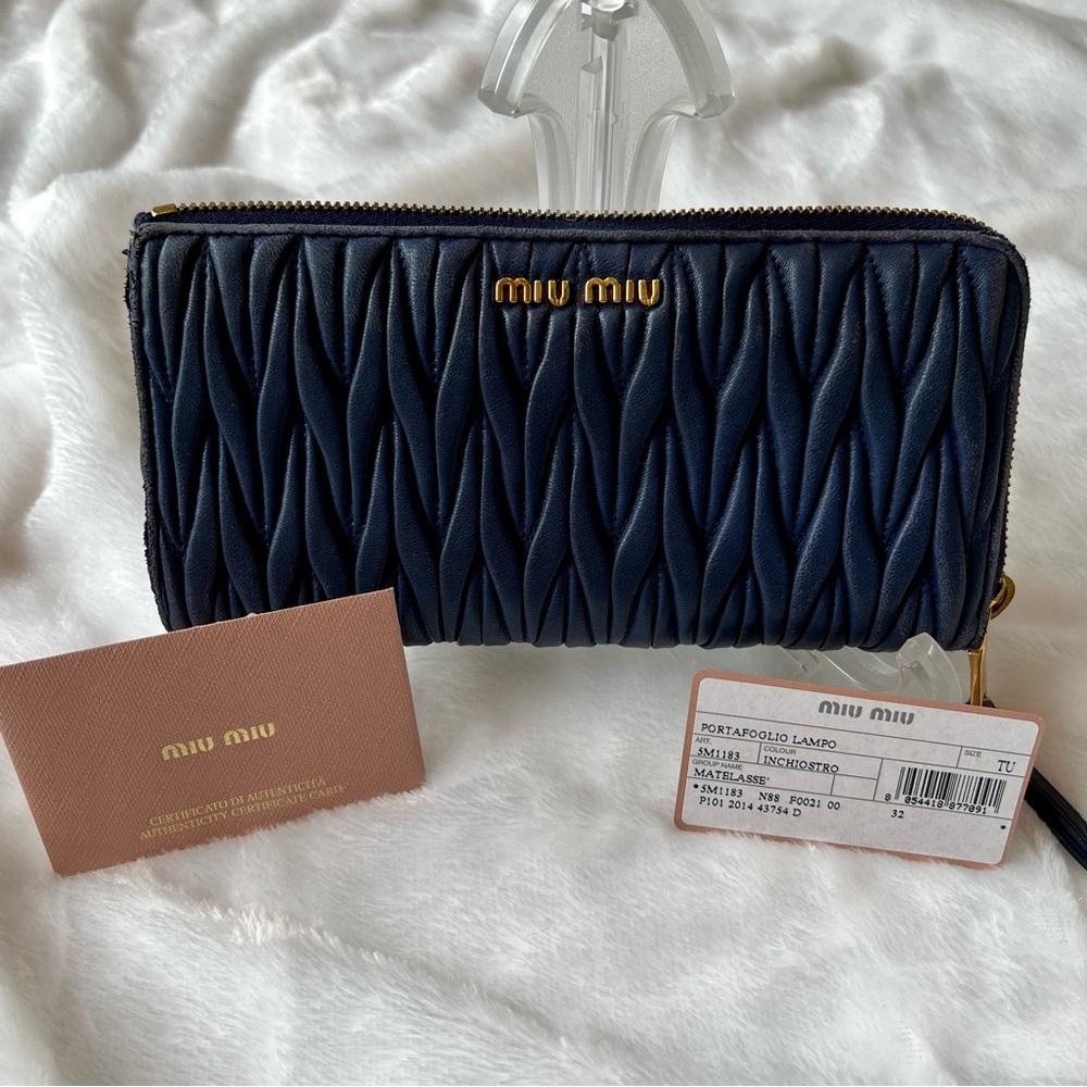 Miu Miu Matelass Nappa Leather Large Zippy Wallet - image 2